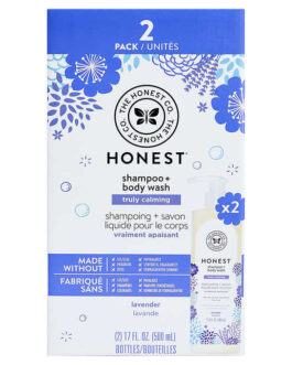 The Honest Company Truly Calming Lavender Shampoo + Body Wash 17 fl oz, 2-pack