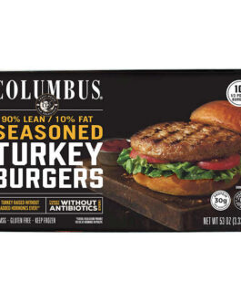 Columbus Seasoned Turkey Burgers, 53 oz