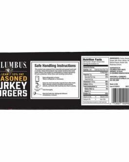 Columbus Seasoned Turkey Burgers, 53 oz